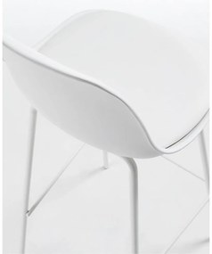 Biela barová stolička (výška sedadla 65 cm) Brighter – Kave Home