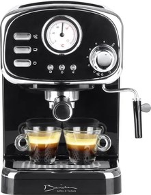 Espresso GourmetMaxx Barista Retro / černé / 1100 W / 15 bar