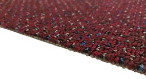 Timzo, Koberec metráž New Techno 3558 vínovej, na mieru, šíře 4m,5m, červená, ab (mriežka), chodba / predsieň
