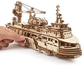 Ugears - 3D drevenené mechanické puzzle Výzkumná loď
