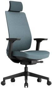 OFFICE MORE -  OFFICE MORE Kancelárska stolička K50 BLACK modrá