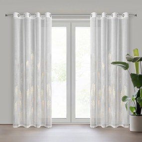 EUROFIRANY VIANOČNÁ ZÁCLONA NA KRÚŽKOCH ELSA 140X250 CM VZOROVANÁ