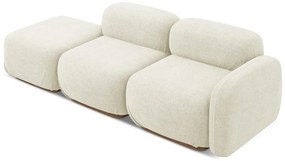 Krémovobiela leňoška z textílie buklé (ľavý roh) Ailani – Makamii