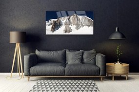Skleneny obraz Zsněžené horské vrcholy 140x70 cm