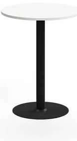 Barový stôl ALVA, Ø700x900 mm, HPL, čierna/biela
