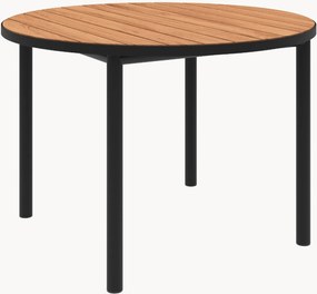 Okrúhly záhradný jedálenský stôl's doskou z tíkového dreva Kirra, Ø 110 cm