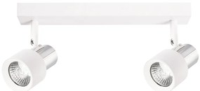 Bodové svietidlo Cino, 2x biele/chrómové kovové tienidlo, w