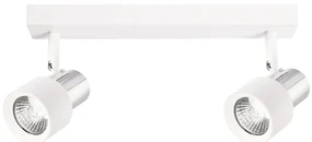 Bodové svietidlo Cino, 2x biele/chrómové kovové tienidlo, w