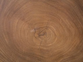 Odkladací drevený stolík svetlé drevo/strieborná GORDON Beliani