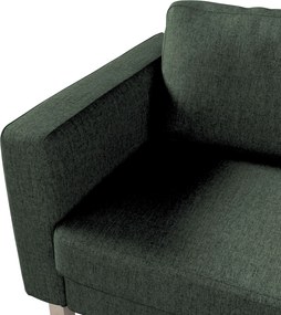 Poťah na sedačku Karlstad (nerozkladací, 3-miestny, krátky) farba produktu zelená látka zapletaná