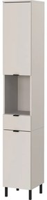Krémová vysoká/úzka kúpeľňová skrinka 30x190 cm Arcena – Germania