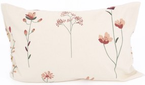 Flanelová obliečka na vankúš 40 x 60 cm - Vlčie maky béžové