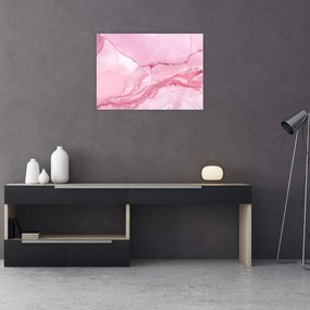 Sklenený obraz - Ružový mramor (70x50 cm)