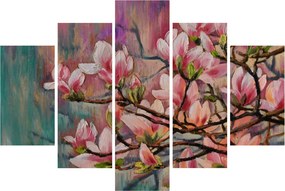 Obraz - Olejomaľba, Rozkvitnutá sakura (150x105 cm)