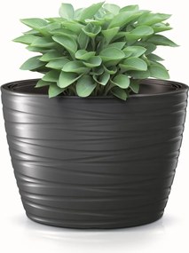 Oválny kvetináč s vložkou Maxe sivý kameň 58,5cm