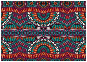 Sklenený obraz ornamentálne abstrakcie (70x50 cm)