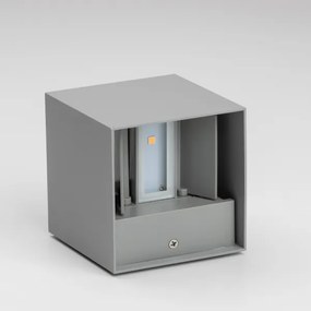 Brilagi - LED Vonkajšie nástenné svietidlo CUBE LED/6W/230V šedá IP54