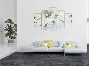 Obraz - Abstrakcia bielych kvetov (150x105 cm)