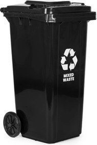 MULTISTORE Odpadkový kôš na zmiešaný odpad 120L  - gumené kolesá