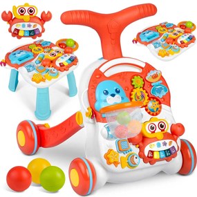Ricokids Vzdelávacie chodítko 2 v 1 RK-810 biely a červený