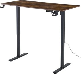 Elektrický výškovo nastaviteľný herný stôl SHADOW GAMER RUSTIC