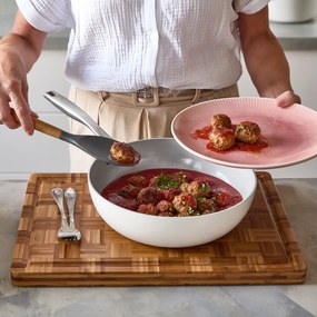 Elmich Nepriľnavá keramická Wok panvica Vital Ø 30 cm - krémovo biela