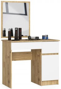 Toaletný stolík P-2/SL 500x600 pravá - dub artisan/biela