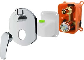 Mereo Pego, sprchová podomietková batéria bez prepínača, Mbox, oválny kryt, chróm, MER-CB60105PB