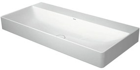 DURAVIT DuraSquare závesné umývadlo bez otvoru, bez prepadu, spodná strana brúsená, 1000 x 470 mm, biela, s povrchom WonderGliss, 23531000791