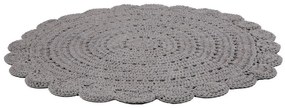 Sivý ručne háčkovaný bavlnený koberec Nattiot Alma, ⌀ 120cm