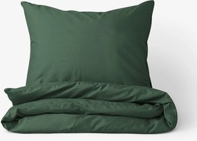 Goldea bavlnené posteľné obliečky - tmavo zelené 200 x 200 a 2ks 70 x 90 cm