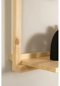 Nástenná knižnica z borovicového dreva v prírodnej farbe 192x47,5 cm Groove – Karup Design