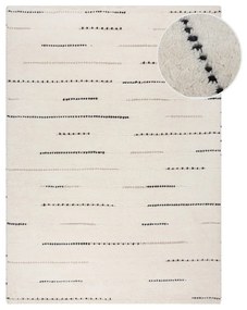 Krémový ručne tkaný vlnený koberec 160x230 cm Dottie Linear – Flair Rugs