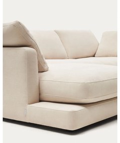 Béžová ženilková rohová pohovka (ľavý roh/s leňoškou) Gala – Kave Home