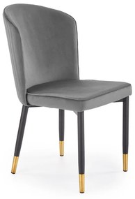 Jedálenská stolička HILLS –⁠ kov/látka, sivá