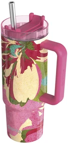 Nerezový termohrnček so slamkou Stream Pink Flambe 950 ml