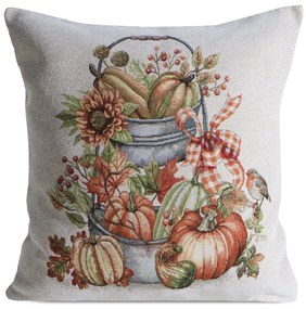 GOBELÍNOVÁ DEKORAČNÁ OBLIEČKA NA VANKÚŠ PUMPKIN2 45X45 CM VZOROVANÁ