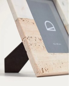 Biely kamenný stojací rámček 18x23 cm Uria – Kave Home