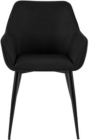 Sada 2 ks jedálenskej stoličky Luena látka - čierna