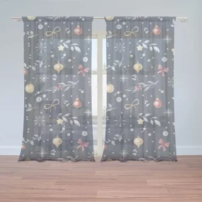 Sablio Záclony Štedrovečerná noc: 2ks 150x250cm