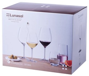Poháre na červené víno 570 ml set 6 ks - Optima Glas Lunasol - 322681