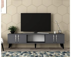 TV stolík/skrinka Pebine 2 (antracit + strieborná) . Vlastná spoľahlivá doprava až k Vám domov. 1095306