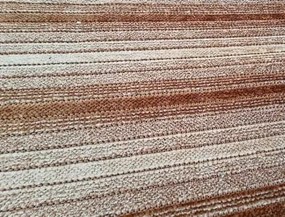 Pruhovaný koberec Saloon TERRA v červenej farbe – nízky vlas Rozmer: 60x100 cm