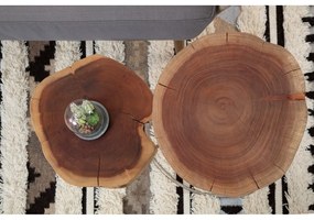 Odkladací stolík s doskou z akácie 46x48 cm Nandri – Premier Housewares