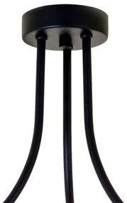 Prisadený luster QUEEN 3xE27/15W/230V čierny
