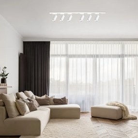 Bodové svietidlo v lištovom systéme MICA 6xGU10/10W/230V biela/matný chróm