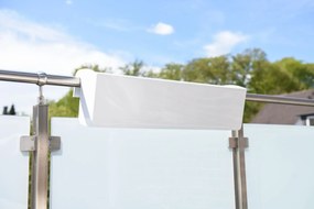 Balkónový hrantík BALKONA CLASSICO, plast, šírka 80 cm, biely lesk