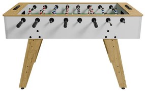 InternetovaZahrada Stolný futbal 142x76x88 cm - prírodný/biely