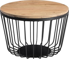 XXXLutz KONFERENČNÝ STOLÍK, prírodná farba, drevo, kov, 50/50/35 cm Carryhome - Stolíky do obývačky - 002193003402