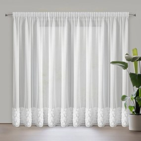 ZÁCLONA NA PÁSKE EVA MINGE ROSES3 350X270 CM BIELA